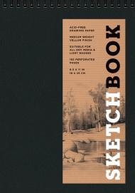 Sketchbook 7 x 10″ Fliptop Landscape Black Spiral Hardcover Mixed Media Sketchbook for Drawing