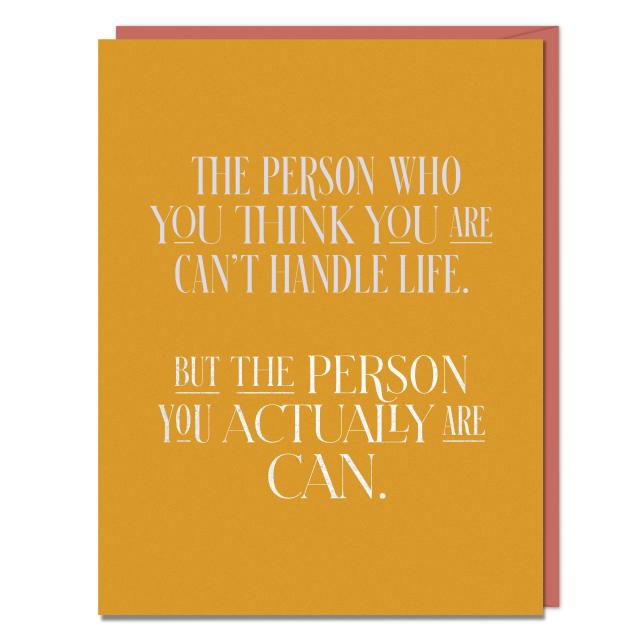 The Person You Actually Are Encouragement Card